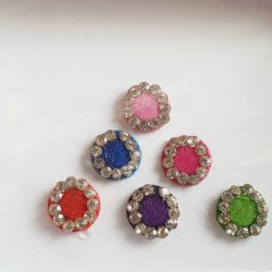 PRC025 Round Coloured Crystal Fancy Bindis  1