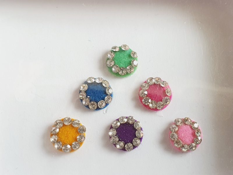 PRC026 Round Coloured Crystal Fancy Bindis