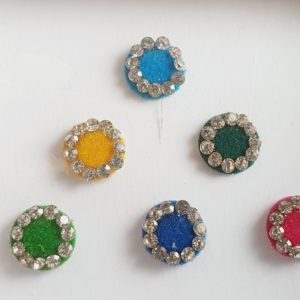 PRC029 Round Coloured Crystal Fancy Bindis  1