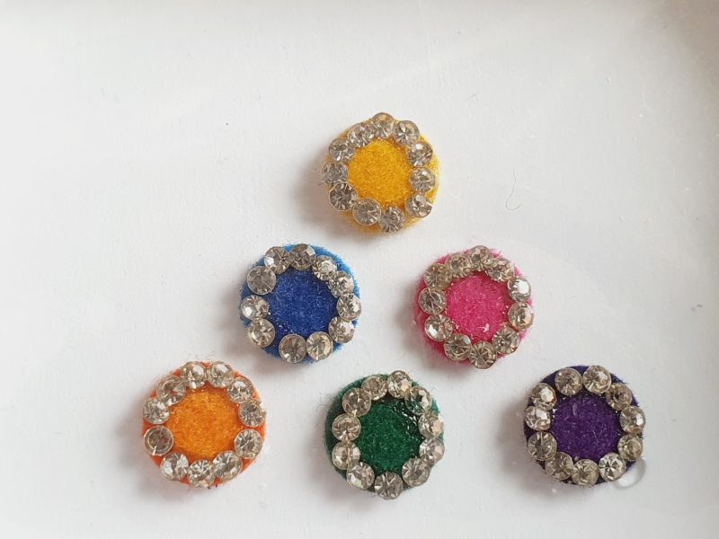 PRC034 Round Coloured Crystal Fancy Bindis