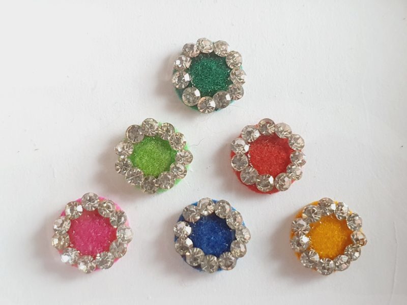 PRC036 Round Coloured Crystal Fancy Bindis