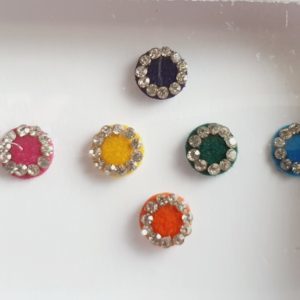 PRC040 Round Coloured Crystal Fancy Bindis  1