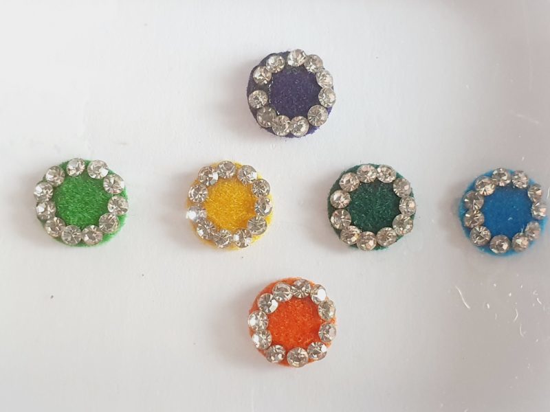 PRC041 Round Coloured Crystal Fancy Bindis
