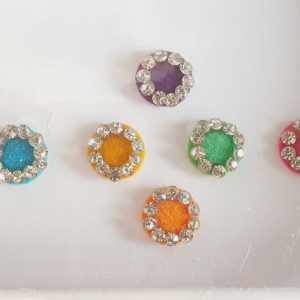 PRC042 Round Coloured Crystal Fancy Bindis  1
