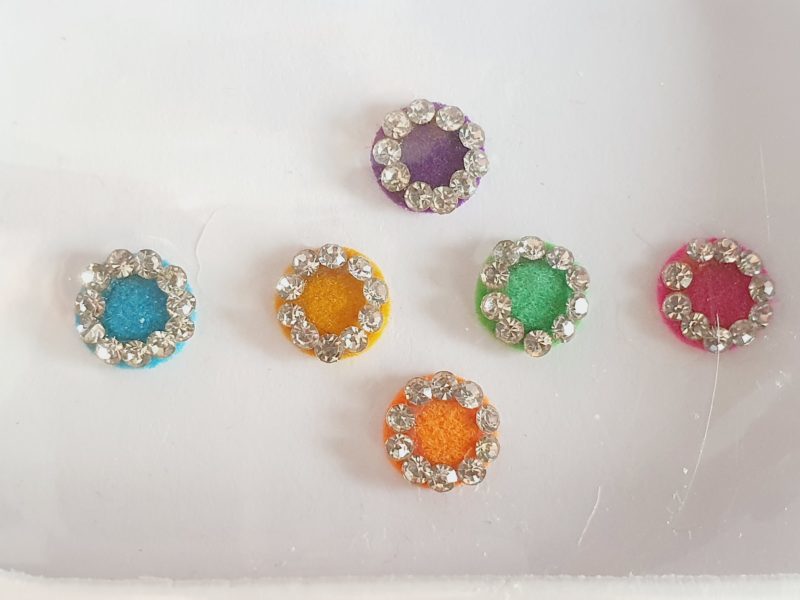 PRC042 Round Coloured Crystal Fancy Bindis