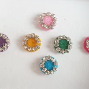 PRC044 Round Coloured Crystal Fancy Bindis  1