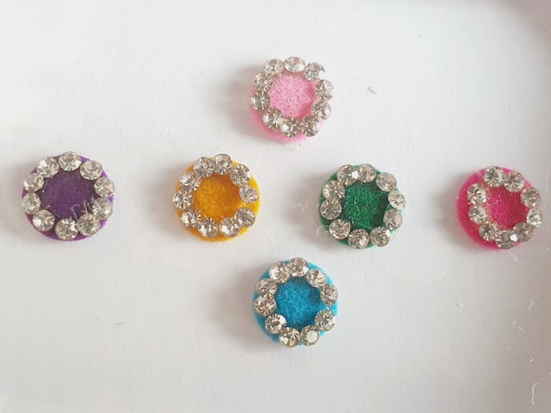 PRC044 Round Coloured Crystal Fancy Bindis