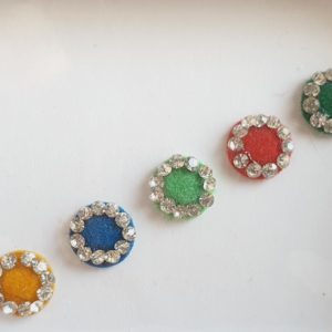 PRC052 Round Coloured Crystal Fancy Bindis  1