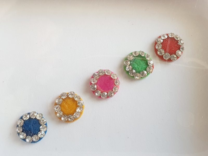 PRC053 Round Coloured Crystal Fancy Bindis