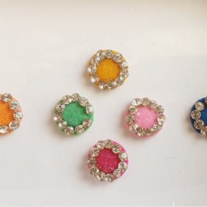 PRC057 Round Coloured Crystal Fancy Bindis  1
