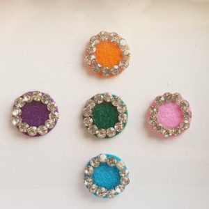 PRC063 Round Coloured Crystal Fancy Bindis  1