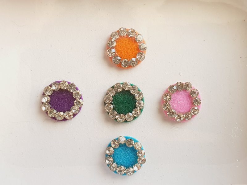 PRC063 Round Coloured Crystal Fancy Bindis