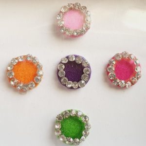 PRC064 Round Coloured Crystal Fancy Bindis  1