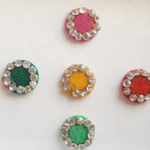 PRC066 Round Coloured Crystal Fancy Bindis  1