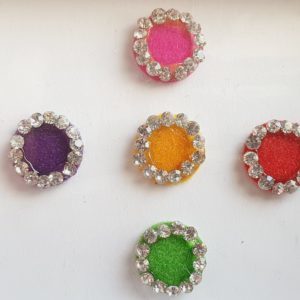 PRC067 Round Coloured Crystal Fancy Bindis  1