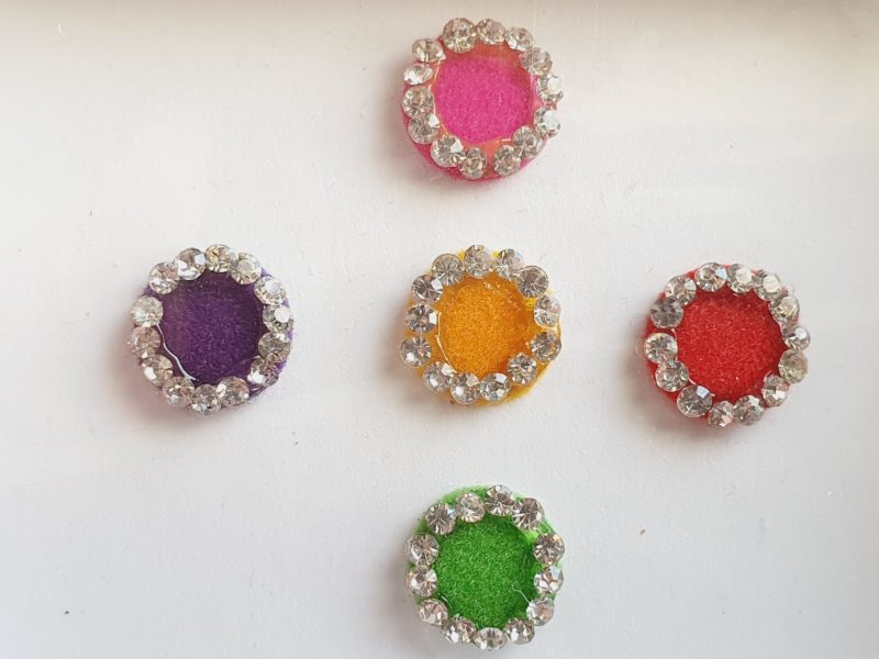 PRC067 Round Coloured Crystal Fancy Bindis