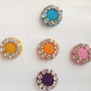 PRC069 Round Coloured Crystal Fancy Bindis  1