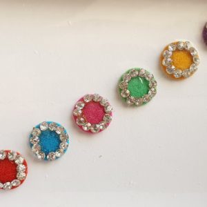 PRC072 Round Coloured Crystal Fancy Bindis  1
