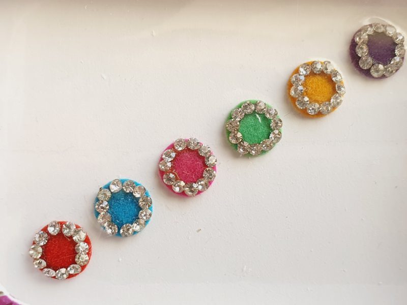 PRC072 Round Coloured Crystal Fancy Bindis