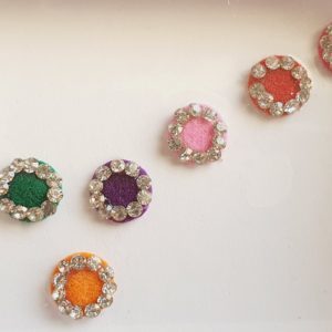 PRC073 Round Coloured Crystal Fancy Bindis  1