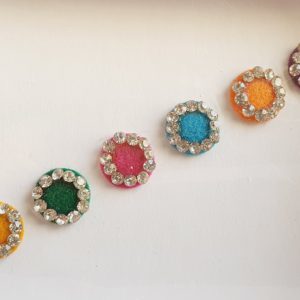 PRC074 Round Coloured Crystal Fancy Bindis  1