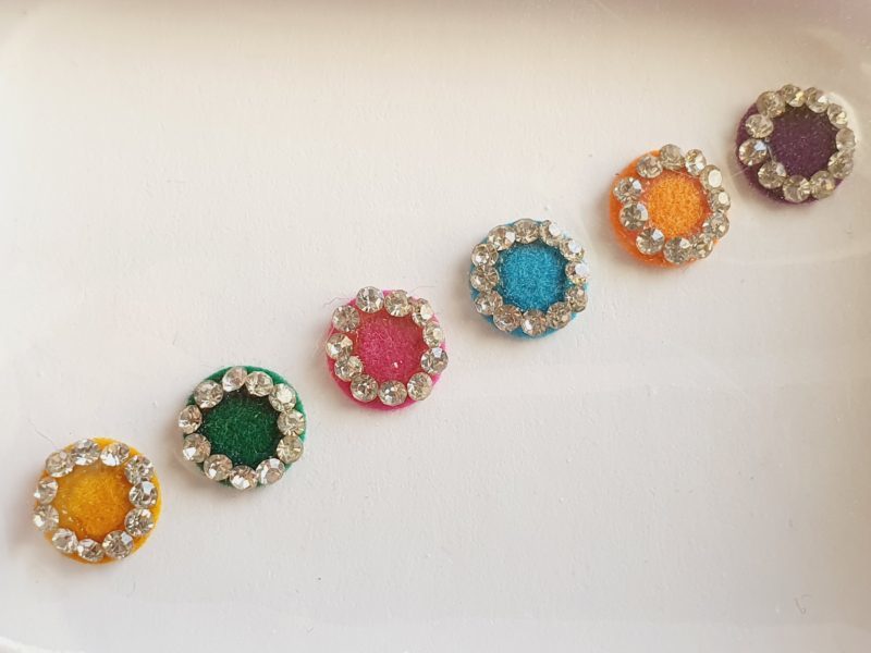 PRC074 Round Coloured Crystal Fancy Bindis