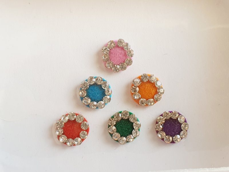 PRC076 Round Coloured Crystal Fancy Bindis