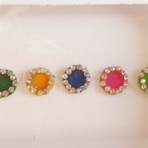 PRC083 Round Coloured Crystal Fancy Bindis  1