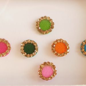 PRC085 Round Coloured Crystal Fancy Bindis  1