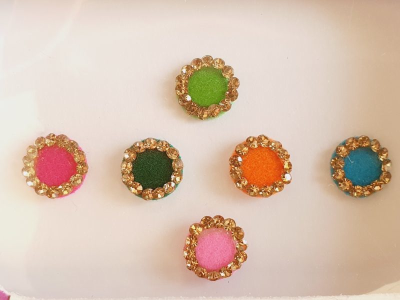 PRC085 Round Coloured Crystal Fancy Bindis