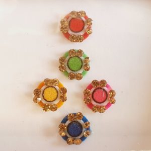 PRC086 Round Coloured Crystal Fancy Bindis  1