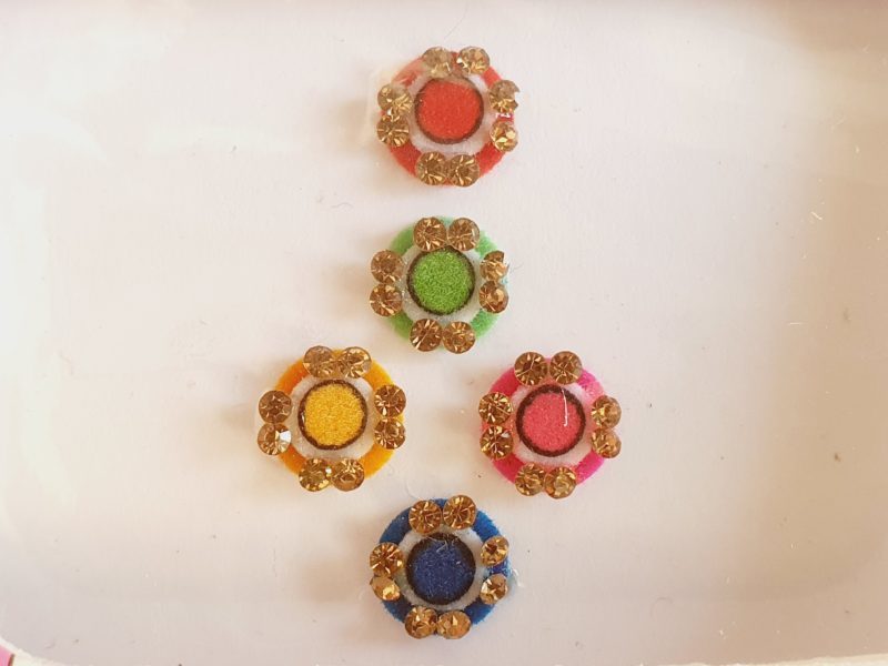 PRC086 Round Coloured Crystal Fancy Bindis