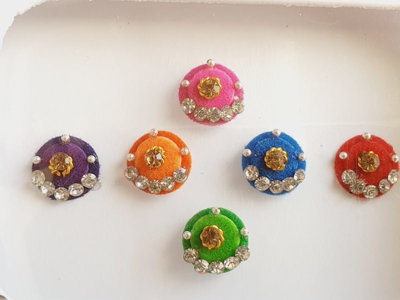 PRC092 Round Coloured Crystal Fancy Bindis