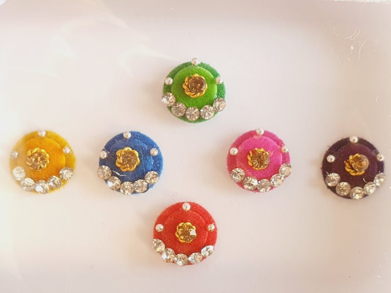 PRC096 Round Coloured Crystal Fancy Bindis