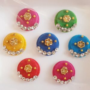 PRC100 Round Coloured Crystal Fancy Bindis  1