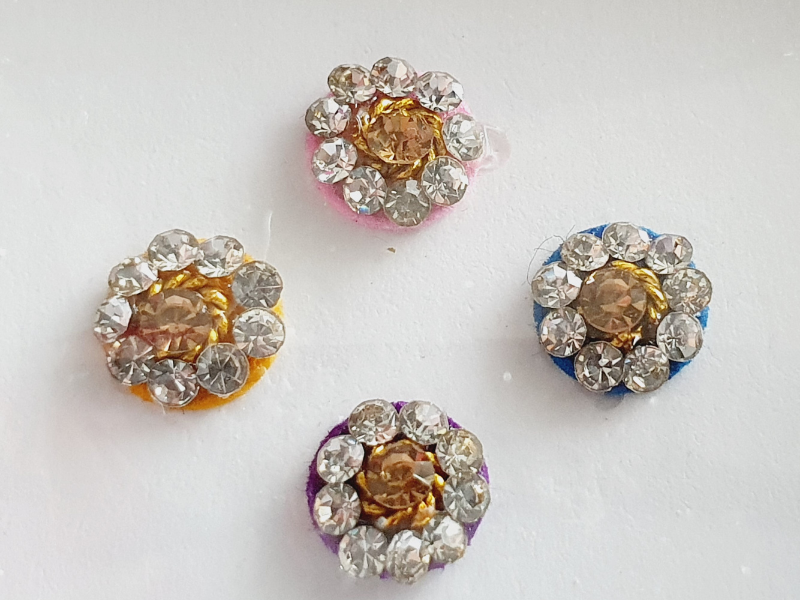PRC101 Round Coloured Crystal Fancy Bindis