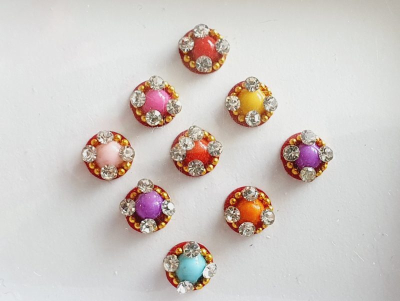 PRC104 Round Coloured Crystal Fancy Bindis