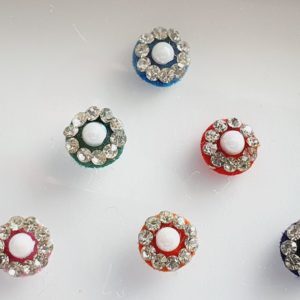 PRC109 Round Coloured Crystal Fancy Bindis  1