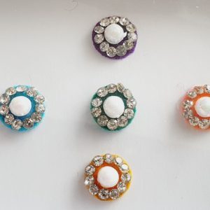 PRC112 Round Coloured Crystal Fancy Bindis   1