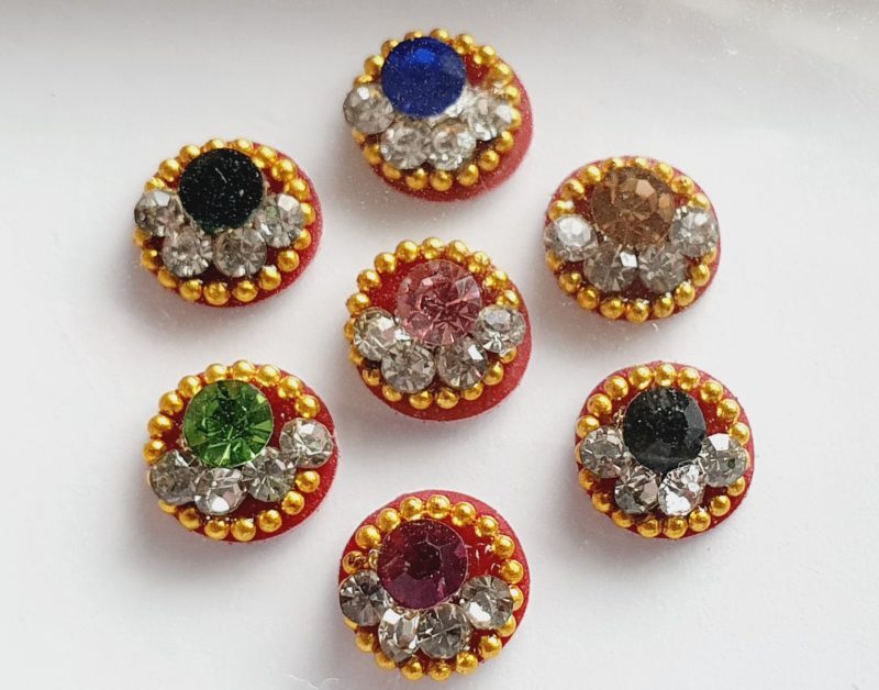 PRC118 Round Coloured Crystal Fancy Bindis