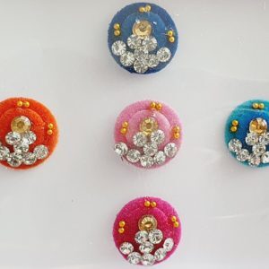PRC138 Round Coloured Crystal Fancy Bindis   1