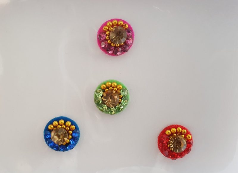 VRC008 Round Coloured Crystal Fancy Bindis