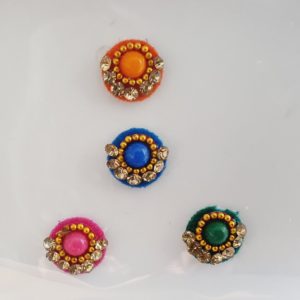 VRC009  Round Coloured Crystal Fancy Bindis   1