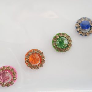 VRC027 Round Coloured Crystal Fancy Bindis   1