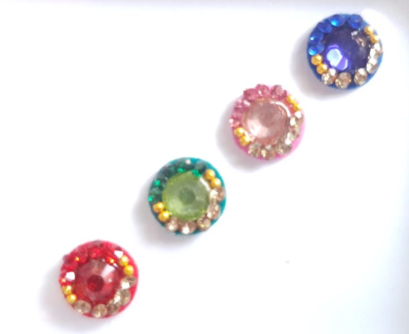 VRC039 Round Coloured Crystal Fancy Bindis