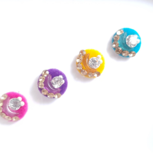 VRC049 Round Coloured Crystal Fancy Bindis