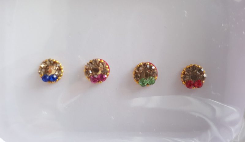 VRC053 Round Coloured Crystal Fancy Bindis