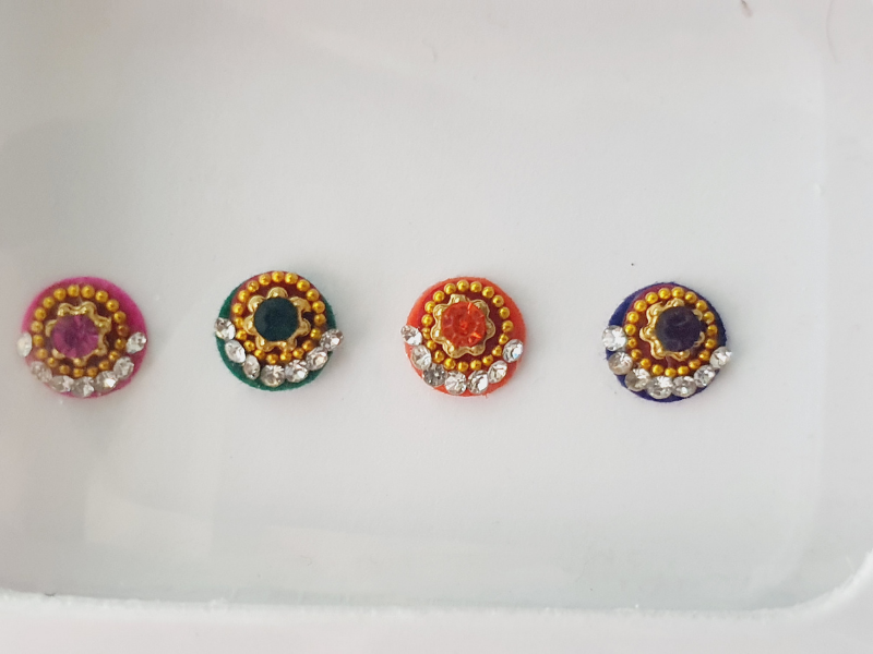 VRC061 Round Coloured Crystal Fancy Bindis
