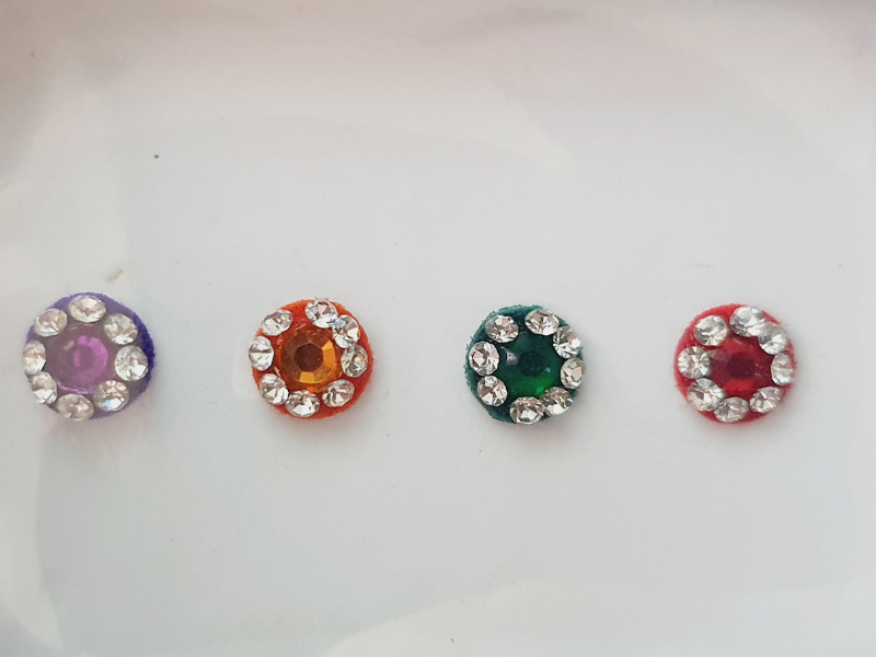 VRC062 Round Coloured Crystal Fancy Bindis