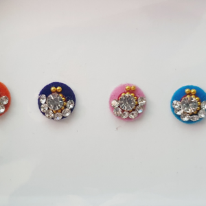 VRC063 Round Coloured Crystal Fancy Bindis